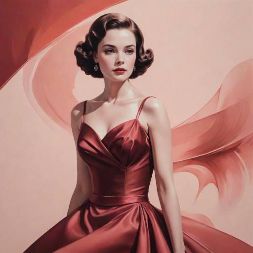 Glamorous Satin Dress Portrait in Duotone