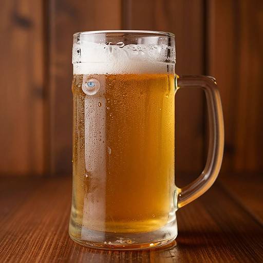 Rustic Blonde Beer in Cozy Pub