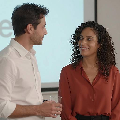 Indoor Portrait of a Smiling Couple