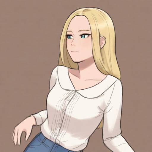 Serene Blonde Woman in Relaxed Pose