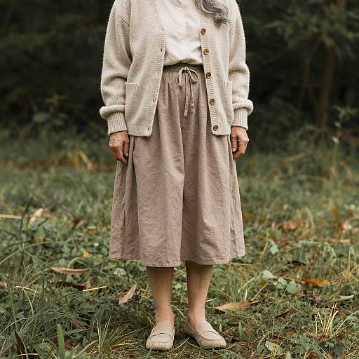 Elderly Woman in Kelsey Plum Outfit