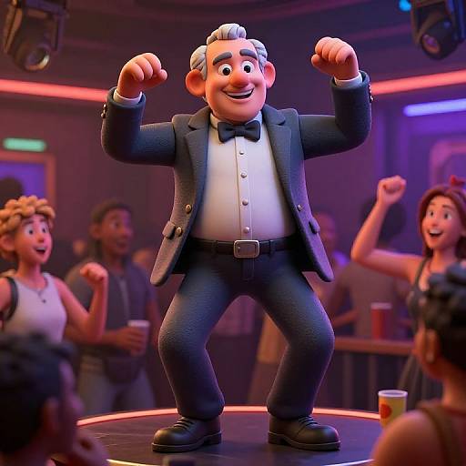 3D Jorge Mario Bergoglio Dancing Nightclub