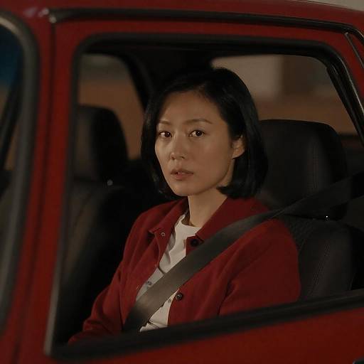 Night Driver: Asian Woman in Red