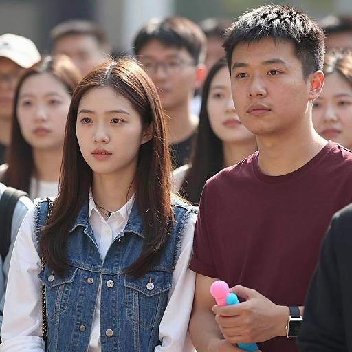 Candid Crowd Shot with Focused Duo