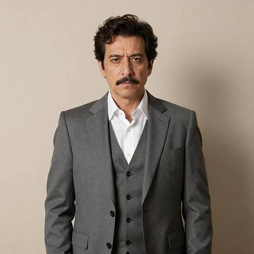 Middle-aged man in gray suit