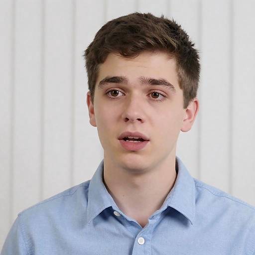Illuminated Portrait of a Young Speaker