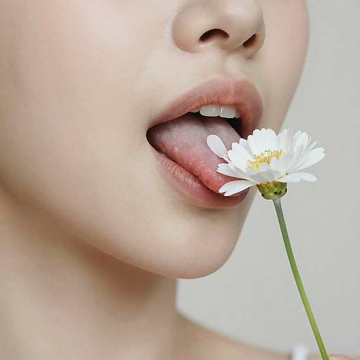 Minimalist Surreal Portrait with Flower