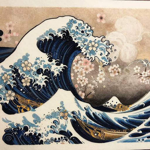 Great Wave Kanagawa Tattoo Design