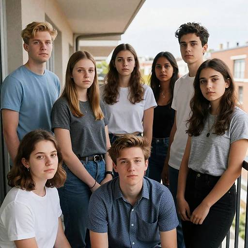 Casual Urban Youth on a Balcony