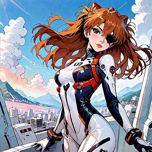 Asuka Langley in Dynamic Pilot Pose