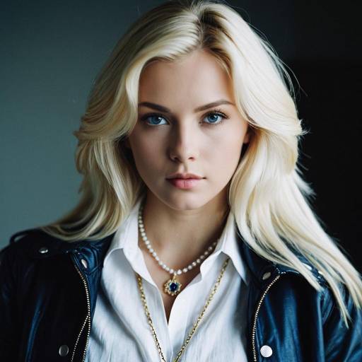 Realistic Portrait of a Feminine Wig Model