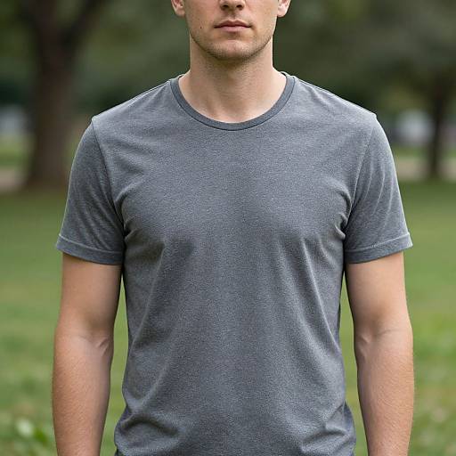 Wavy Crop Fit European Man in Park