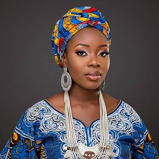 Woman in Traditional African Attire