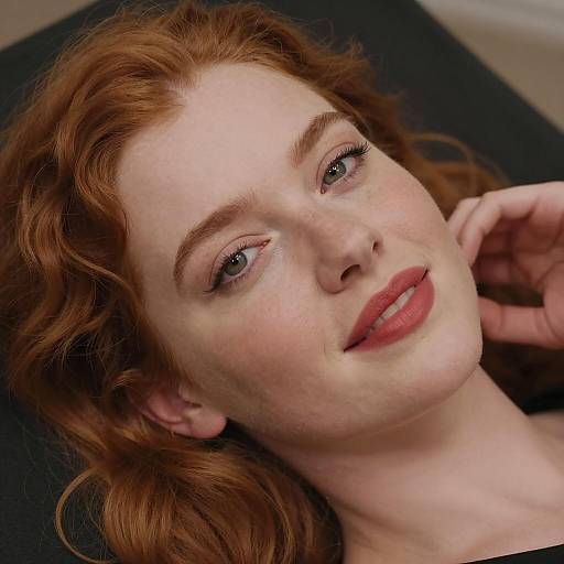 Close-Up of Red-Haired Woman Smiling
