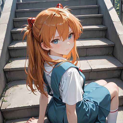 Close-Up Portrait of Asuka Langley