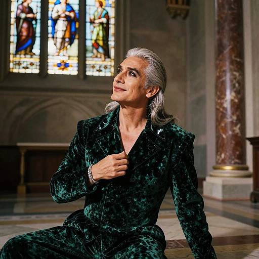 Renaissance Fashion Portrait in Chapel