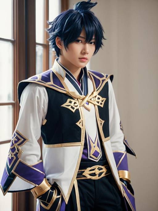 Cinematic Man in Genshin Cosplay Costume