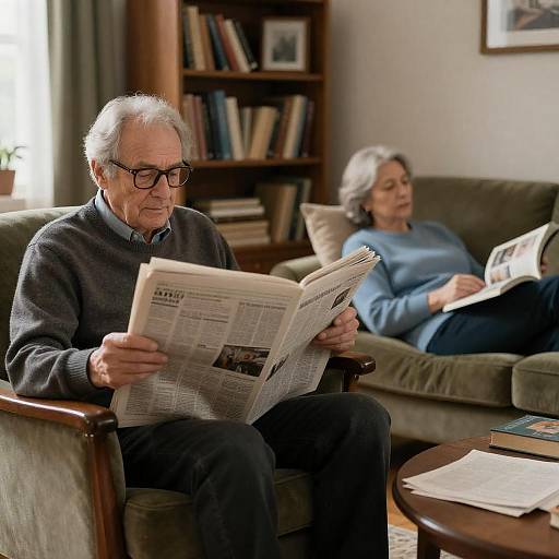 Cozy Living Room Reading Scene