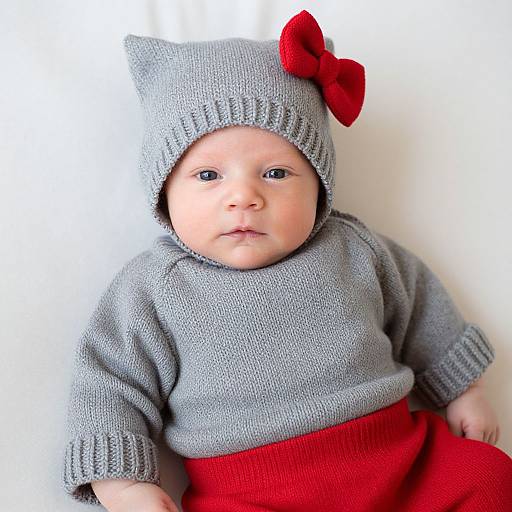 Newborn in Cozy Knitted Sweater