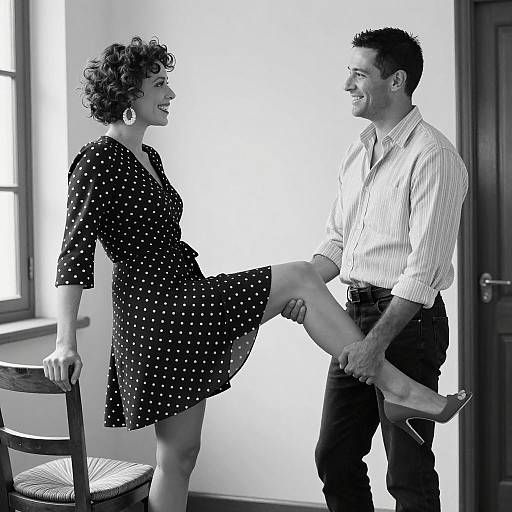 Charming Black and White Couple Photography