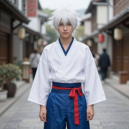 Asian Man in Todoroki Costume