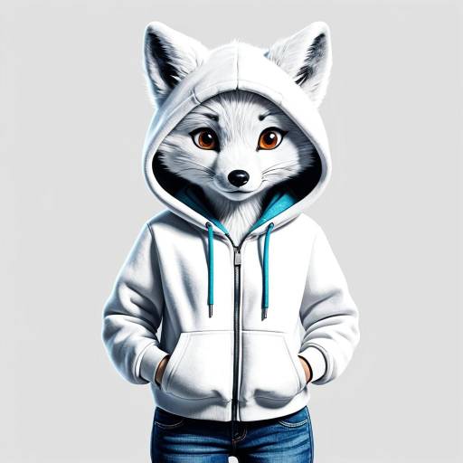 Teen Arctic Fox Character Design Concept
