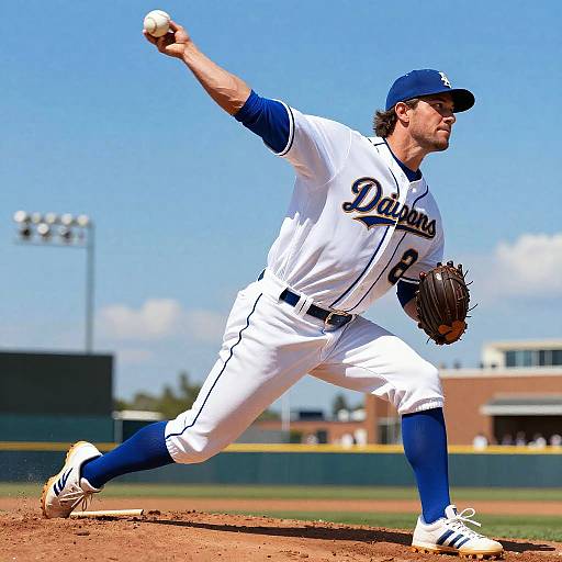 Surreal Giant Baseball Pitcher Artwork