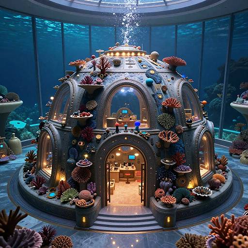 Atlantis-Inspired Underwater City Dome
