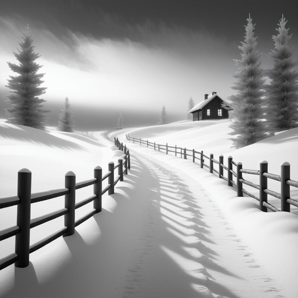 Melancholic Flapper in Serene Snow