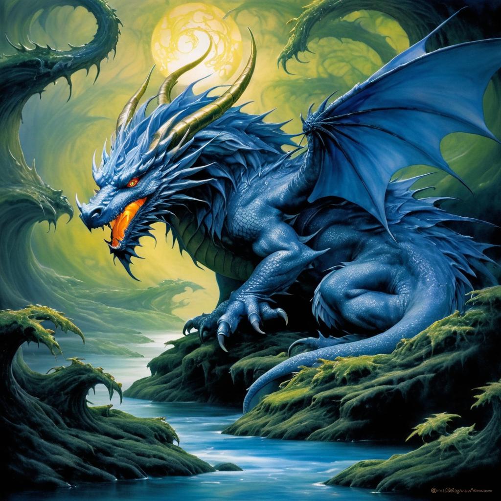 Acrylic Fantasy Dragons in Unique Styles