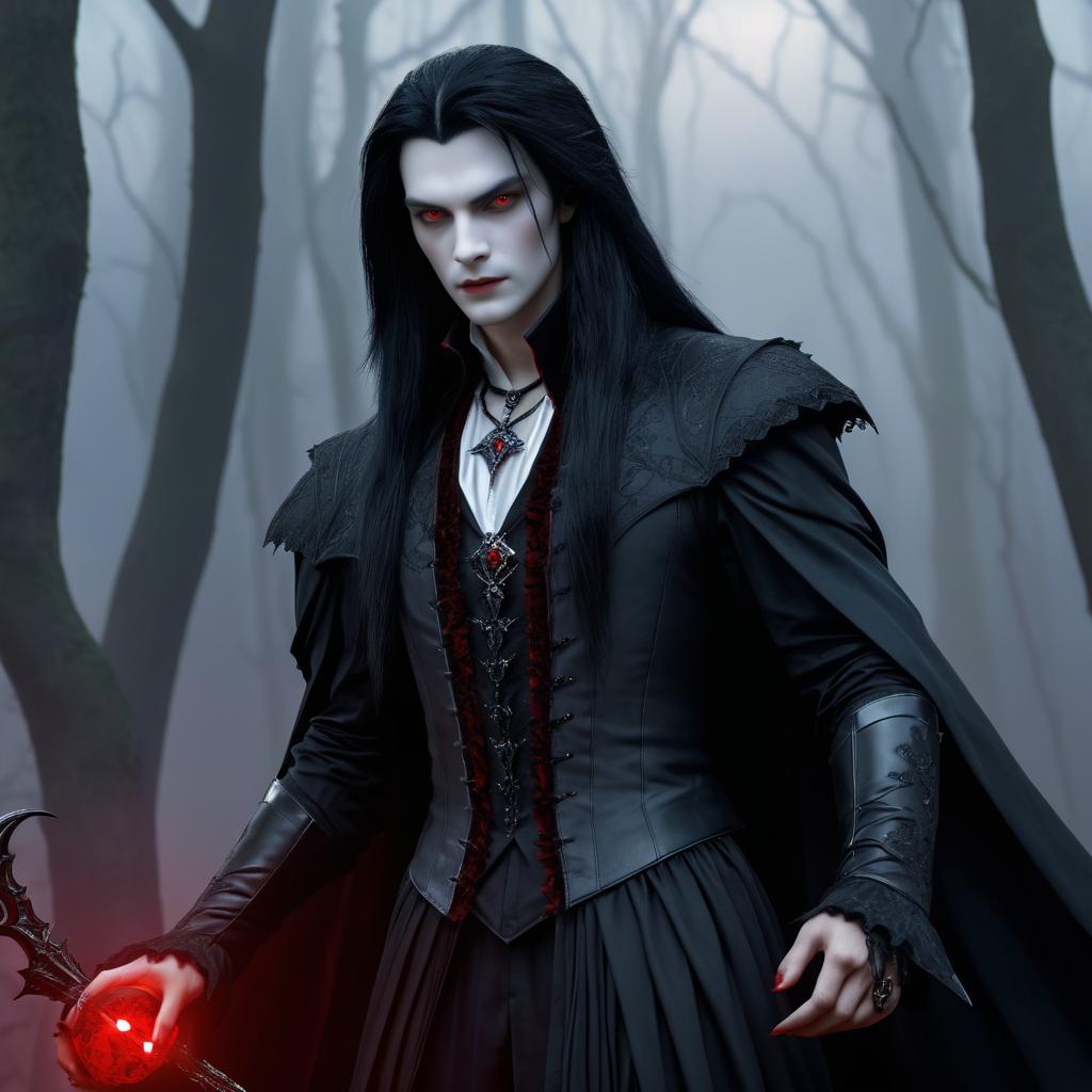 Ultra-Realistic Gothic Vampire Portrait