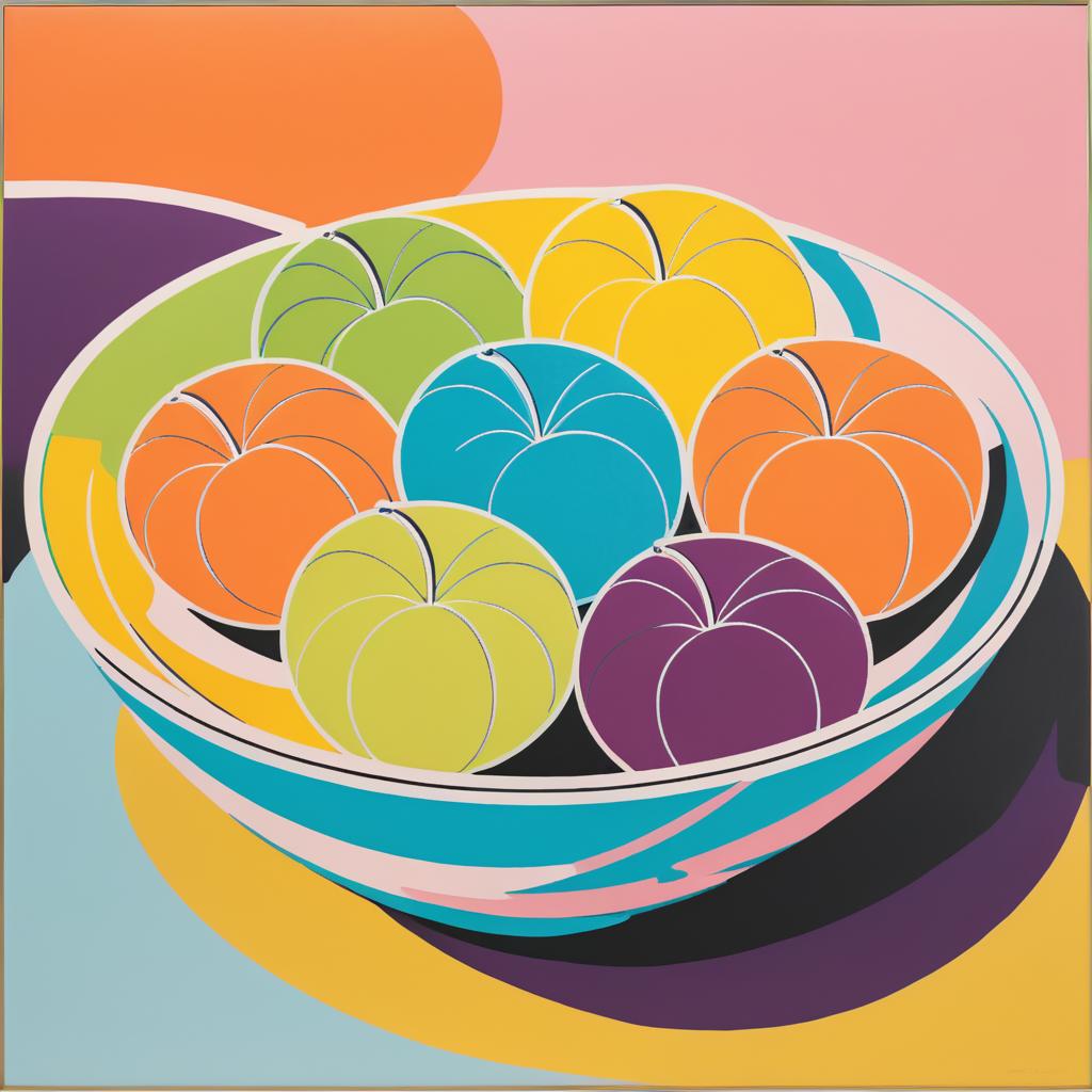 Pop Art Fruit Bowl in Pastel Hues