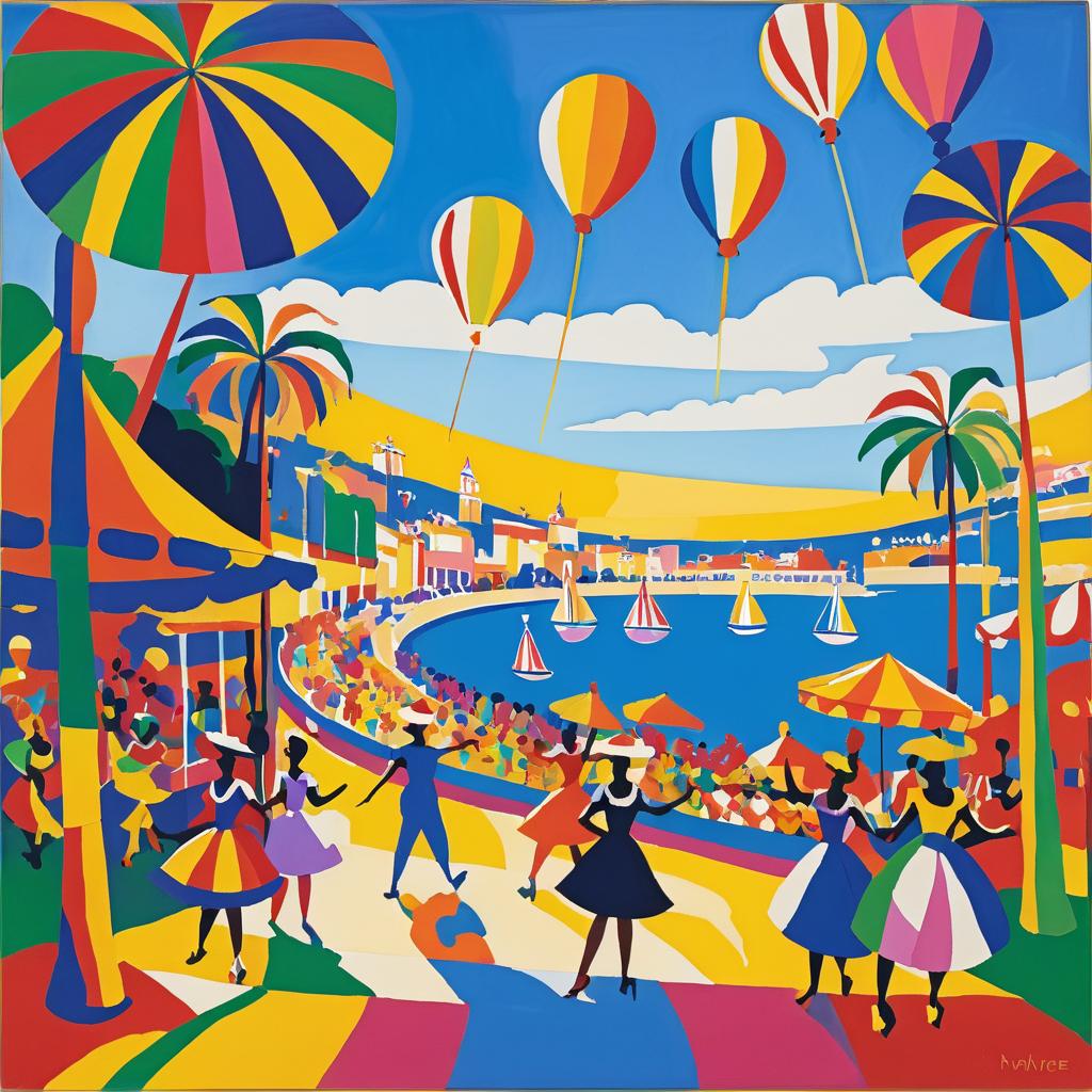 Vibrant Carnival in Matisse's Style