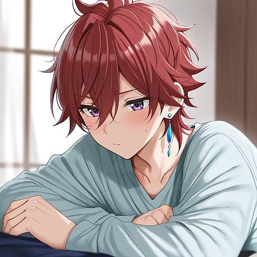 Illustration of Amagi rinne, ensemble stars! in the style of Shengtian