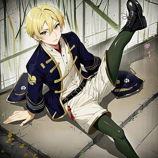 Illustration of Monoyoshi sadamune, touken ranbu in the style of Suou-sensei