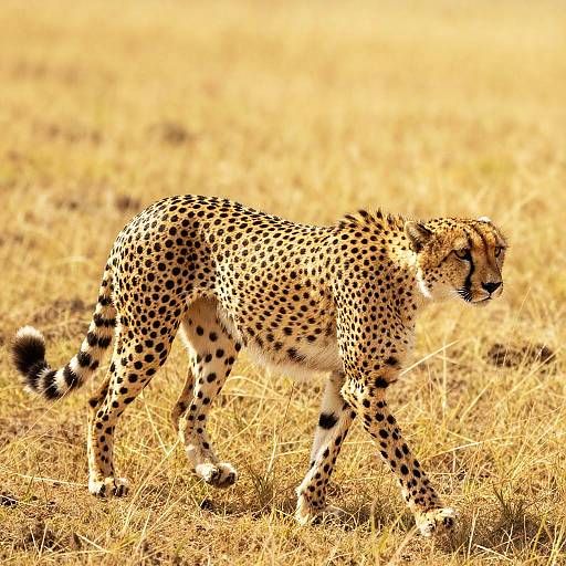 Sleek Cheetah in Golden Grass