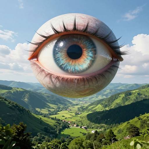 Colossal Sentient Eye Over Valley
