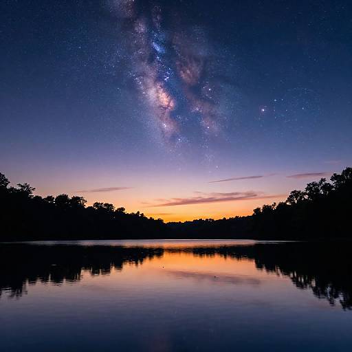 Twilight Lake with Celestial Dance