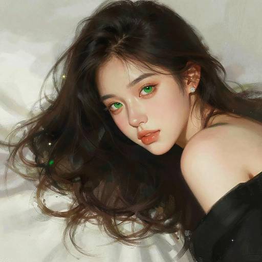 Ethereal Portrait of Woman Lying Down