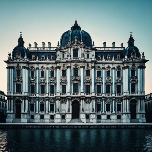 Baroque Palace Façade at Twilight