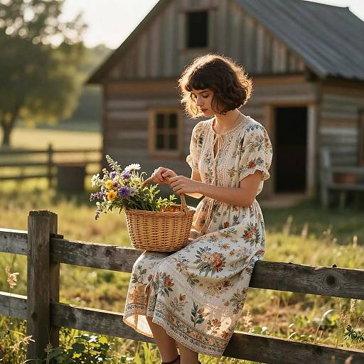 Cottagecore Girl by Rustic Farmhouse