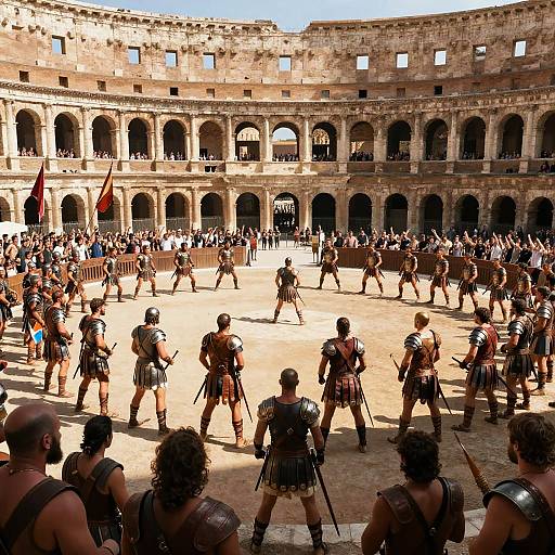 Roman Gladiator Arena Battle Preparation