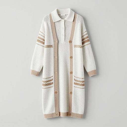 Long Knitted Dress with Cardigan