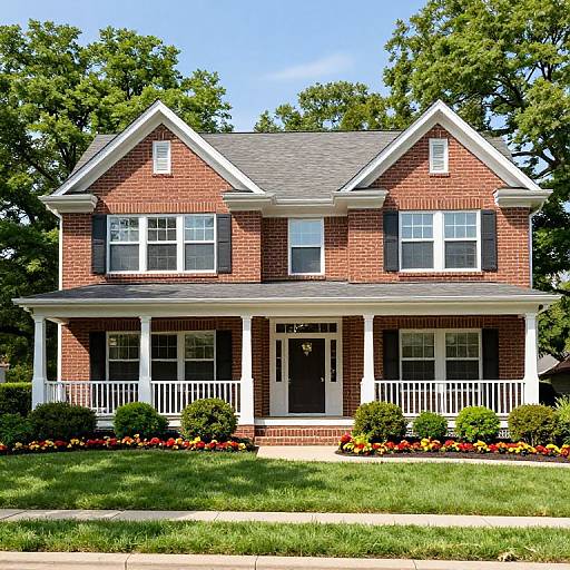 Charming Two-Story Brick House Exterior