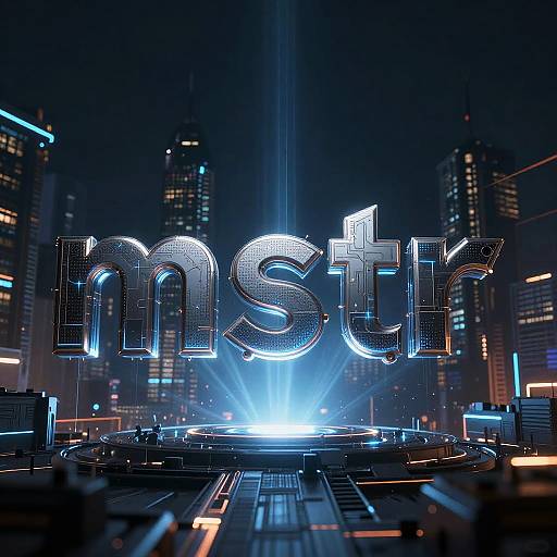 MSTR High-Tech Cyber Metropolis Logo