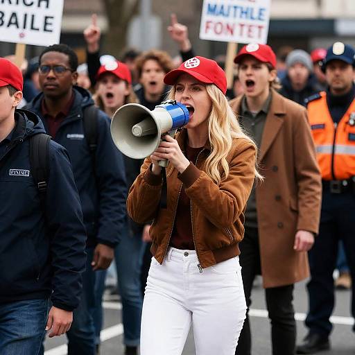 Dynamic Protest Scene with Diverse Crowd