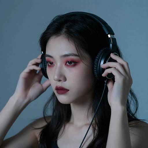 Dramatic Portrait of a Stylish Woman