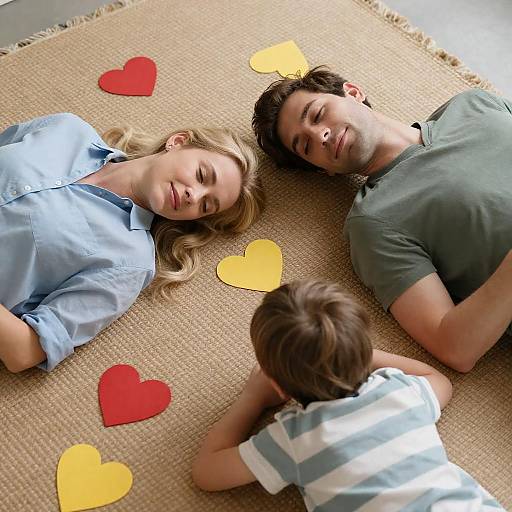Family Bonding on a Cozy Rug