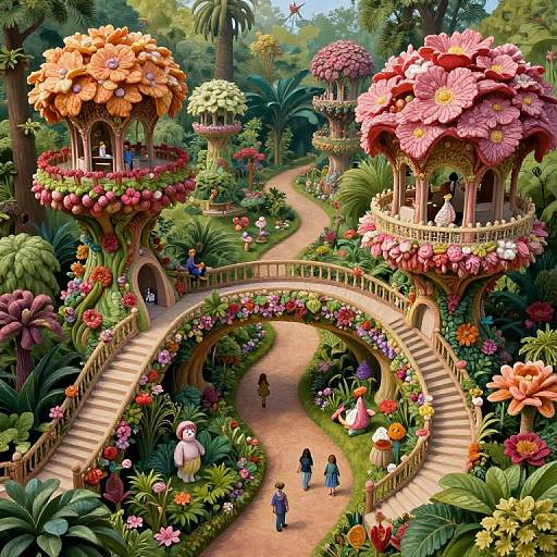 Surreal Whimsical Botanical Garden Architecture