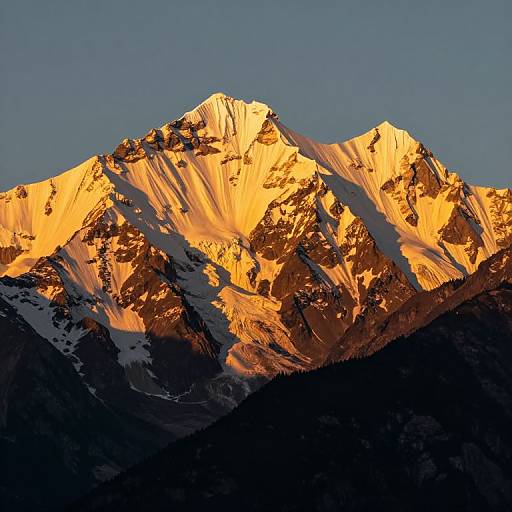 Golden Light Mountain Canvas